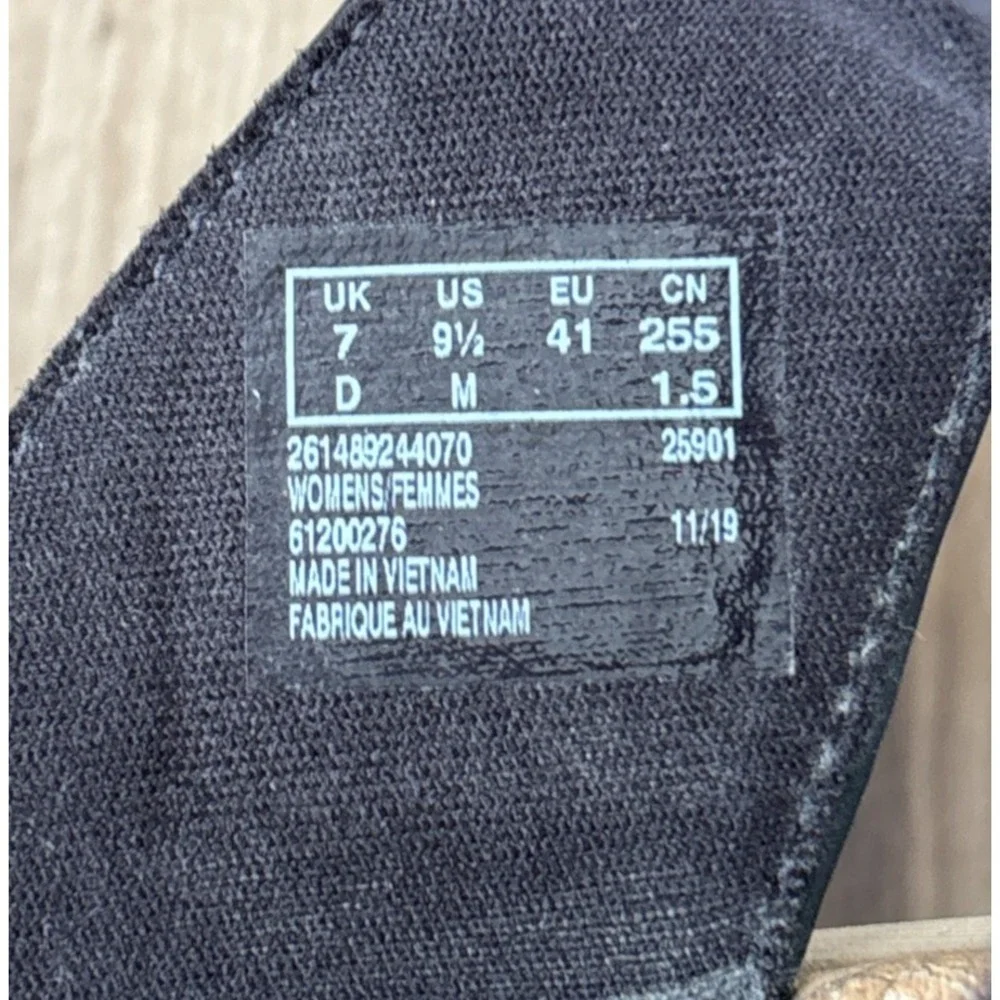 Clarks Cloudsteppers Cali Coast Wedge Black Sandal Women 9.5 Beach Boho Comfort - Picture 7 of 12